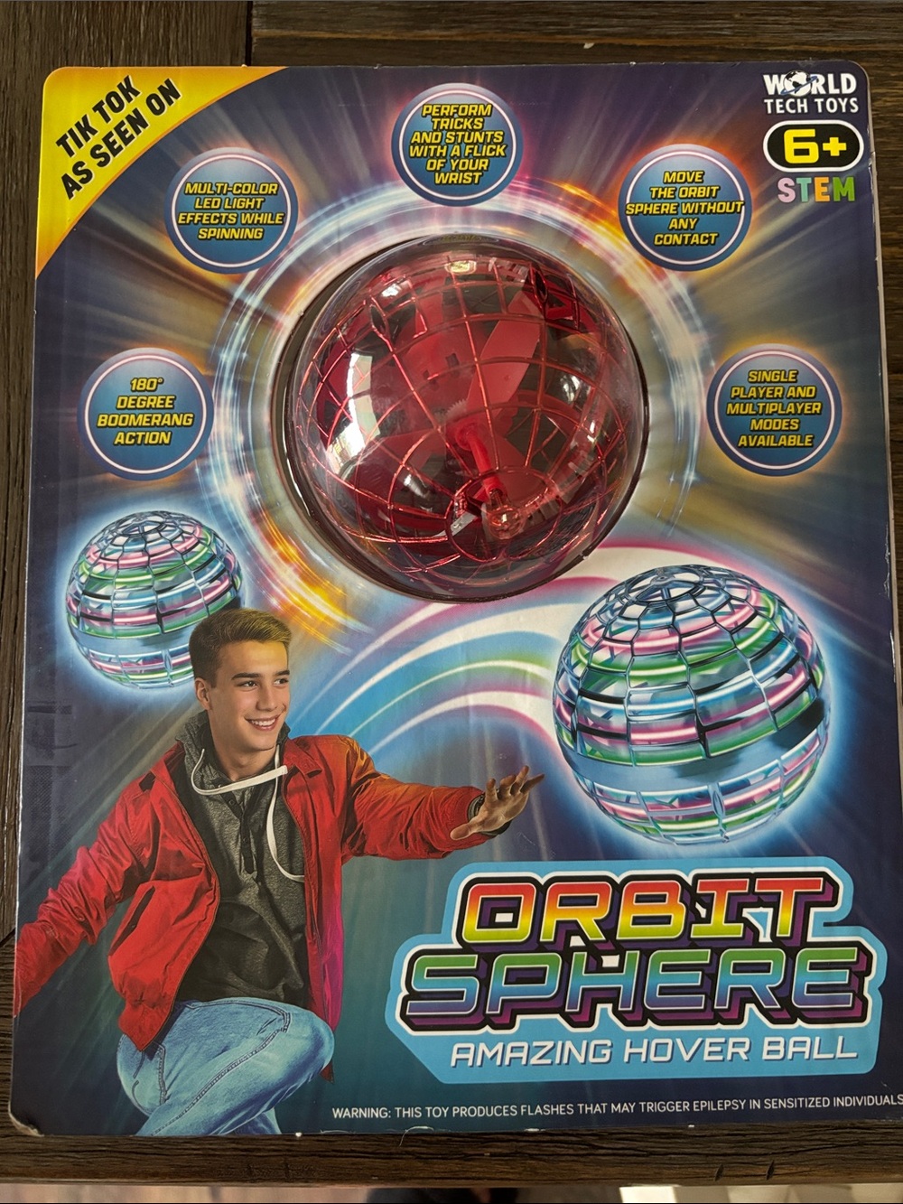 New in box Orbit Sphere Amazing Hover Ball - Red